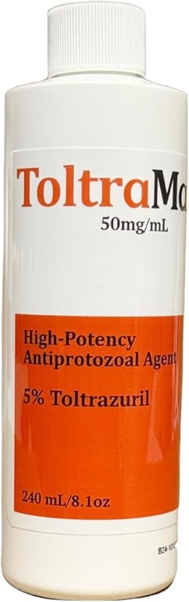 Toltrazuril 5.0% for Horses, Dogs, Cats, 240mL/8 Ounce, for Non-Food Chain Animals, Peanut Butter