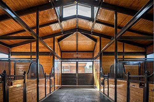 American Floor Mats - Heavy Duty Stall Tiles - Stable/Horse Tiles - Thick, Durable Rubber Flooring Solid Black 1 Center Tile 3/4" Thick