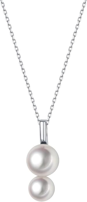 S.Leaf Cat Pearl Necklaces For Women Sterling Silver Cat Lovers Lady Gifts Pearl Opal Jewelry Pendant Collarbone Charm Necklace Best Friend Birthday Gifts for Women Trendy Sister Mom Wife Womens Her Friend Party