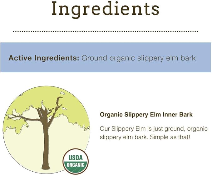 Herbsmith Organic Slippery Elm - Digestive Aid for Dogs and Cats - Constipation and Diarrhea Relief for Dogs and Cats - Megaesophagus Dog Aid - 450g