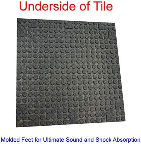 American Floor Mats - Rubber Gym Tiles - 1 Inch Thick Colorful Tiles - Extreme Shock and Sound Absorbing - 10% Gold 100 Set (Covers 400 Sq Ft)