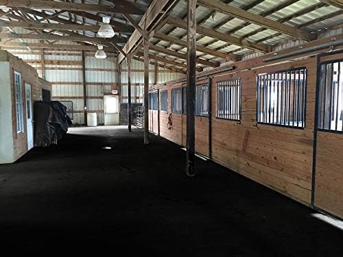 American Floor Tiles - Heavy Duty Stall Tiles - Stable/Horse Tiles - Thick, Durable Rubber Flooring Solid Black 10' x 10' Set 1/2" Thick (25 Tiles Total)