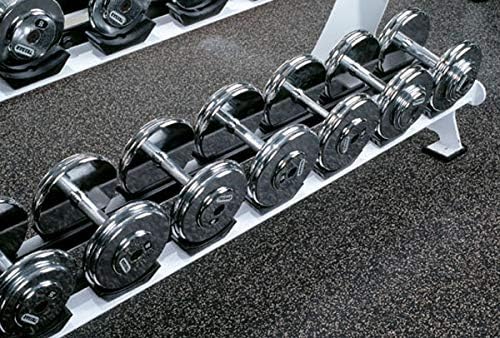American Floor Mats 1/4in (7mm) Thick Solid Black 4' x 50' Heavy Duty Rubber Rolls, Protective Exercise Mats, Home Gym Rubber Flooring