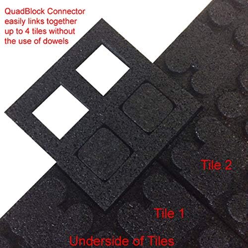 American Floor Mats - Extreme Rubber Gym Tiles 1 Inch Thick Colorful Superior Shock and Sound Absorbing 95% Light Greys 2' x Single Tile (Covers 4 Sq Ft)