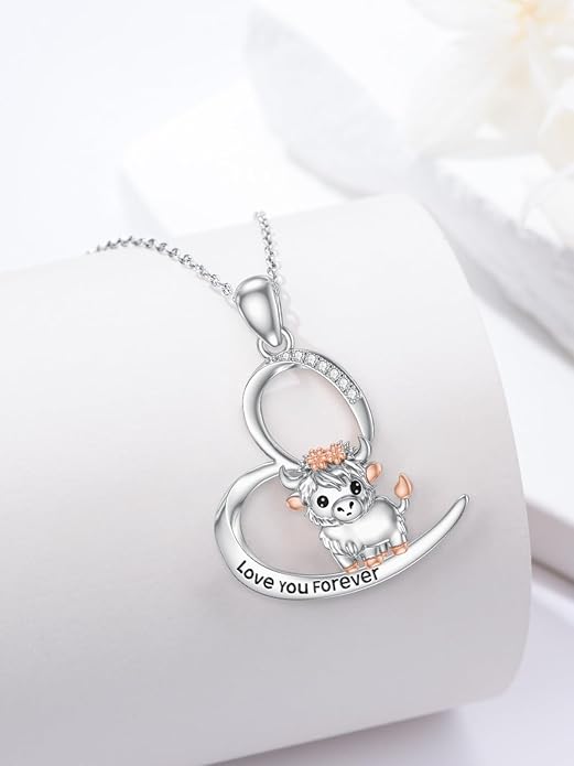 Seiyang Animal Necklace 925 Sterling Silver Elephant/Rabbit/Owl/Phoenix Pendant Necklace Animal Jewelry Gifts for Women Animal Lovers