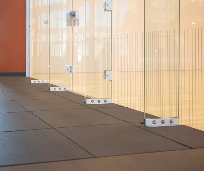 American Floor Mats - Extreme Rubber Gym Tiles - 1 Inch Thick Colorful Rubber Gym Mats - Superior Shock and Sound Absorbing - 35% Orange/Grey/White - 100 Mat Pack (Covers 400 Sq Ft)