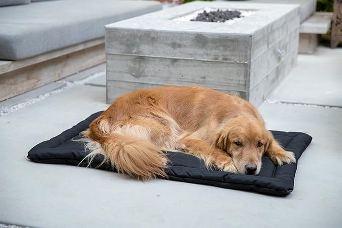 K9 Ballistics Tough Ripstop Dog Crate Pad - Durable & Machine Washable with Non-Skid Bottom and 120-Day Warranty, Fits 24" Wire Crates - X-Small, Obsidian Black