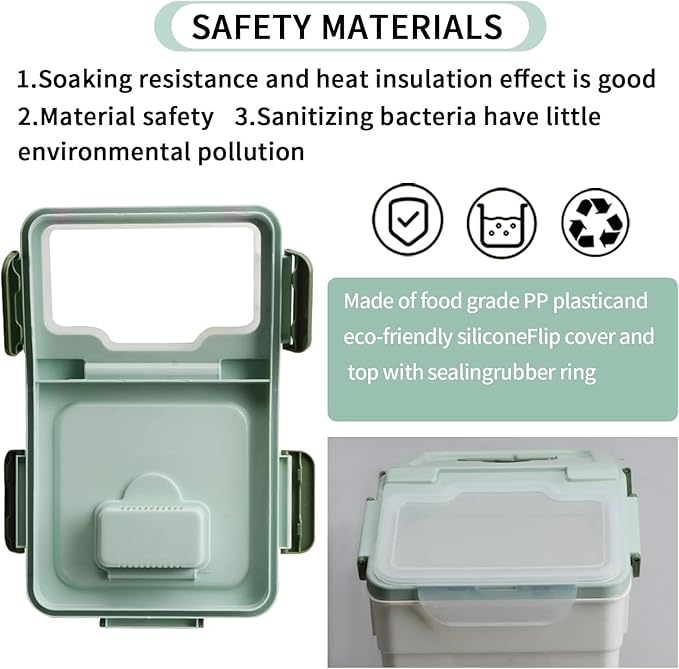 RUIAN 2Pcs Large Flour Storage Container Bin 50Lb Airtight Rice Storage Containers with Wheels Seal Locking Lid, BPA Free with Measuring Cup&Scoop for Flour, Rice, Grain 100LBS Total (Green)
