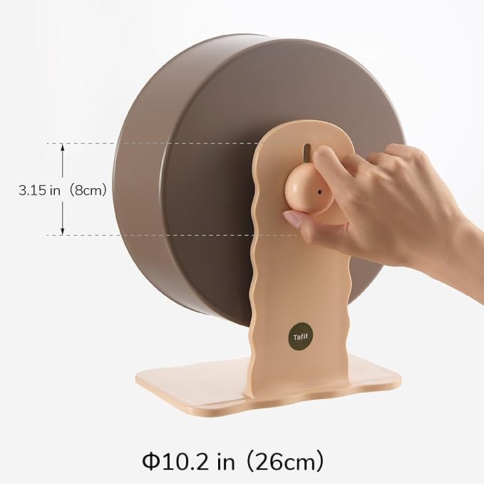 Quiet Hamster Wheel 10.2 Inch Dual-Bearings Silent Small Animals Running Exercise Wheel Height Adjustable for Syrian Hamsters, Gerbils, Rats, or Other Small Pets, Taro Purple