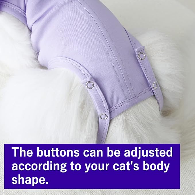 Cat Recovery Suit for Abdominal Wounds and Skin Diseases, Breathable Surgical Recovery Shirt After Surgery Wear Anti Licking Wounds,E-Collar Alternative for Cats Pet Kitten(RSC01-green-l)