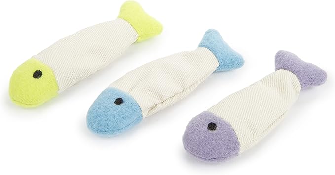 SmartyKat (9 Count Fish Flop Crinkle Catnip Cat Toys - Multi Color, 9 Count (Pack of 12)