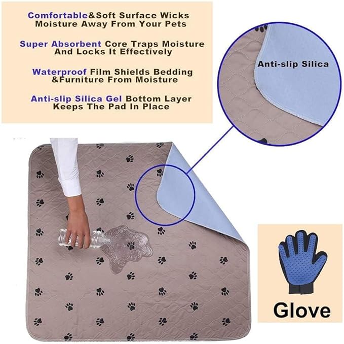 Washable Dog Pee Pads 72X96,Puppy Pads,Reusable Pet Training Pads,Waterproof Pet Pads for Dog Bed Mat,Super Absorbing Whelping Pads
