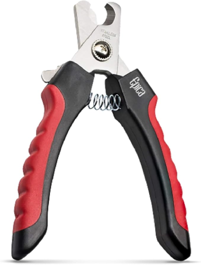 Epica Professional Dog Nail Clipper, Nail Clippers for Large Dog, Easy and Safe Grooming Clippers, Cat Claw Trimmer with Safety Guard (Small/Medium)