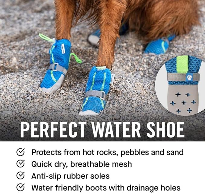 Canada Pooch Dog Boots for Hot Pavement - Dog Boots & Paw Protectors with Anti Slip Rubber | Water Friendly, Breathable Dog Shoes for Hot Days, Great for Dogs Neon Pink - Size 5