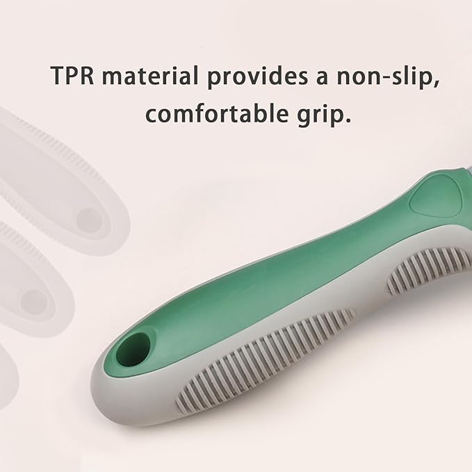Self Cleaning Slicker Brush,Dog Brush & Cat Brush,Removes Loose hair & Tangles,Skin Friendly & Promote Circulation-Green