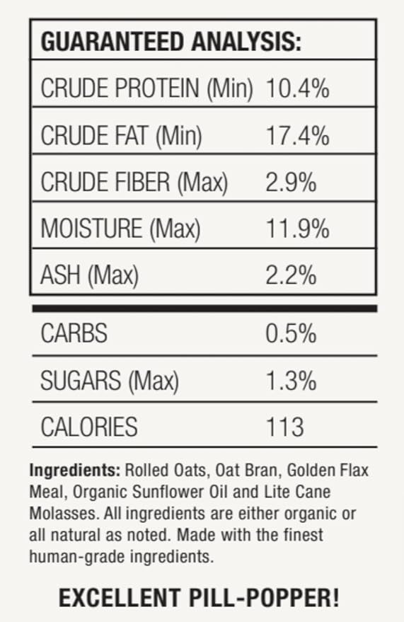 Horse Treats, Original Flavor, A Softer Cookie/Pill Popper Made w/Lite Molasses, Low Carb/Sugar, Wheat, Corn, Soy & Alfalfa Free. All Natural Ingredients, 4.5 lb