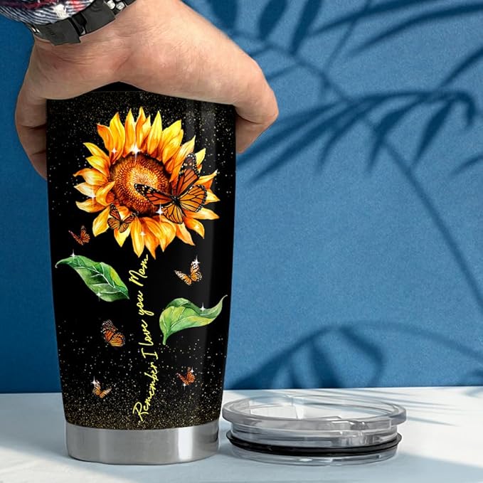 SANDJEST Tumbler for Mom 20oz Stainless Steel Insulated Tumblers Coffee Travel Mug Cup Gifts for Moms Mommy Mothers Mama Gift for Birthday Christmas