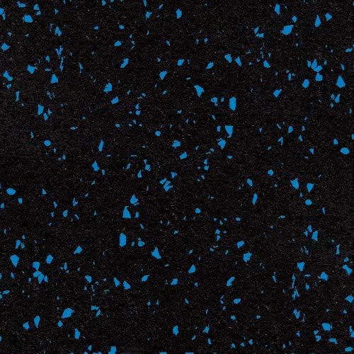 American Floor Mats 1/4in (7mm) Thick 10% Blue 4' x 45' Heavy Duty Rubber Rolls, Protective Exercise Mats, Home Gym Rubber Flooring