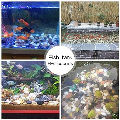 Voulosimi River Rock Stones, Natural Decorative Polished Mixed Pebbles Gravel,Outdoor Decorative Stones for Plant Aquariums, Landscaping, Vase Fillers (7 LB, Mixed Colors)