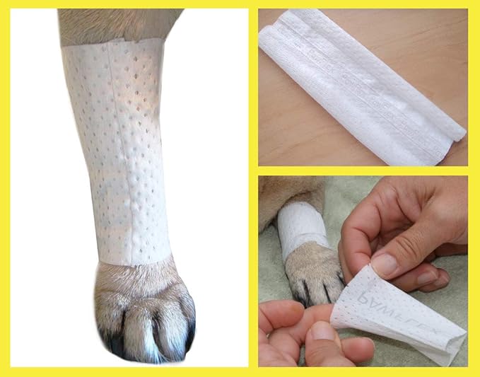 Protective Sleeve Tubular Cover - Bandages - for Dogs Cats and Other Pets First Aid Wound Care Comfortable Non-Adhesive Breathable & Water Resistant 18 Strips (yields 36-54 Covers)-(XX-Small)