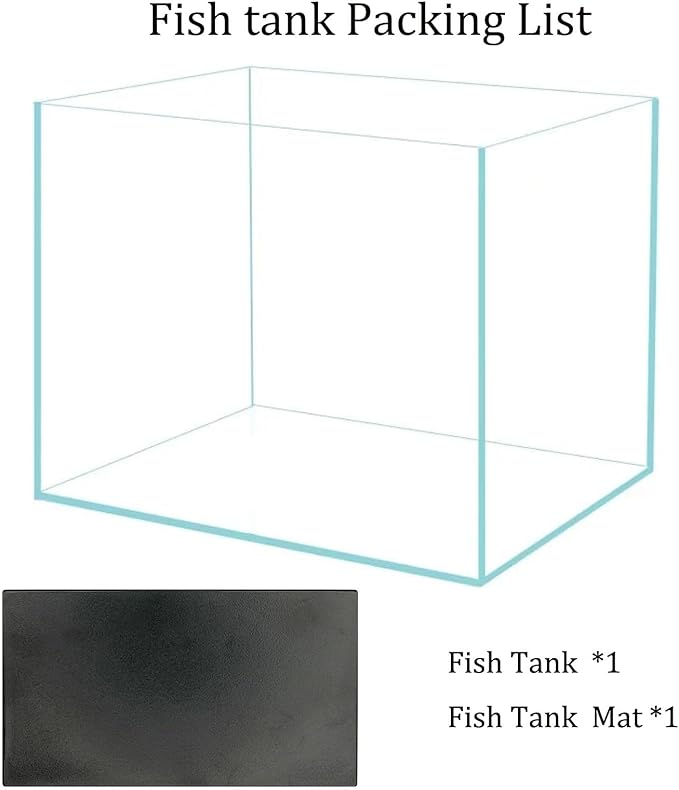 10 Gallon Glass Fish Tank, Easy to Maintain Small Aquarium for Betta/Goldfish/Snails/Shrimp and Aquatic Planting.