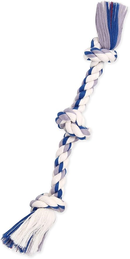 Mammoth Flossy Chews Color Rope Tug – Premium Cotton-Poly Tug Toy for Dogs – Interactive Dog Rope Toy – Tug Dog Chew Toy