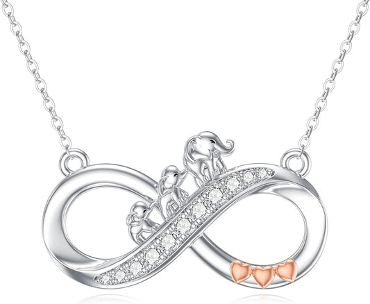 Seiyang Animal Necklace 925 Sterling Silver Elephant/Rabbit/Owl/Phoenix Pendant Necklace Animal Jewelry Gifts for Women Animal Lovers