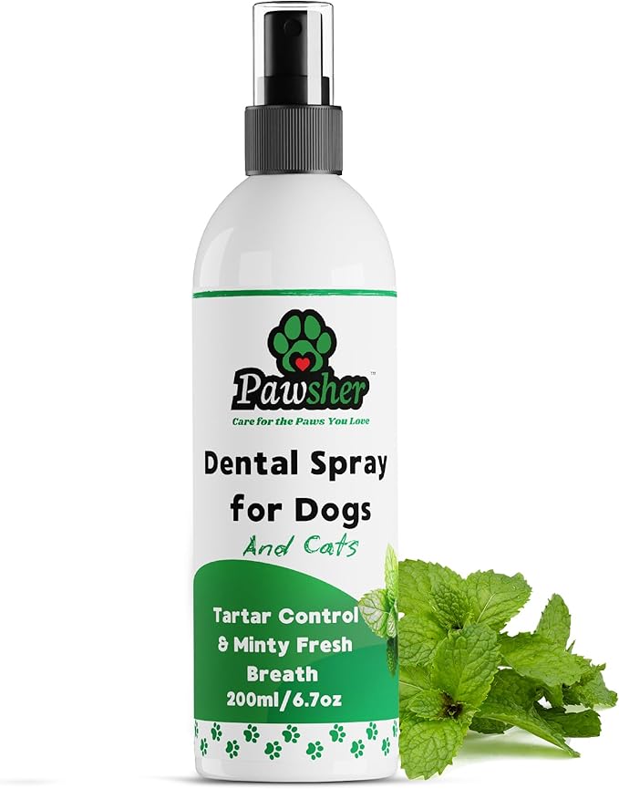Dog Breath Freshener, Helps Promote Gum Health, Cats & Dogs Plaque and Tartar Remover, Instant Fresh Breath for Dogs & Cats, 6.7 oz