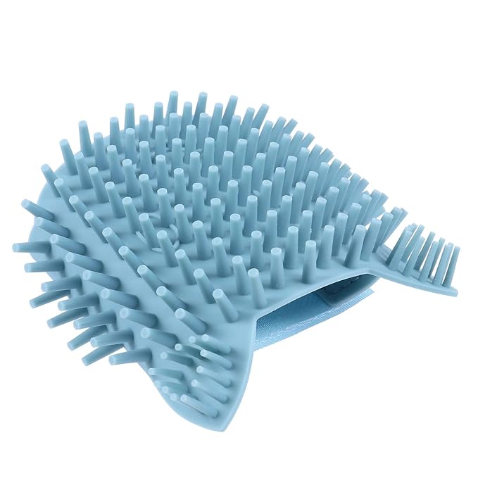 Scicalife Cat Self Groomer Cat Brush Wall Corner Massager Tool Silicone Cat Face Scratcher Medium
