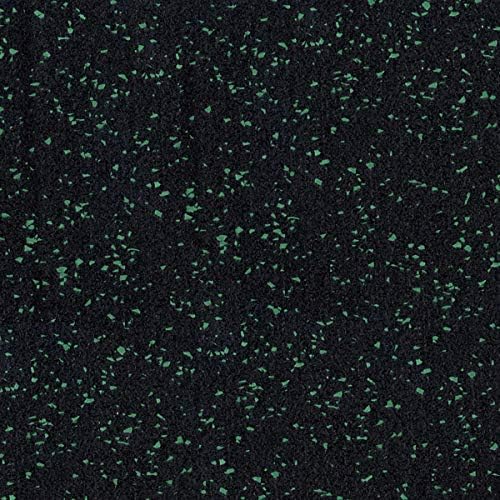 American Floor Mats 1/4in (7mm) Thick 10% Green 4' x 45' Heavy Duty Rubber Rolls, Protective Exercise Mats, Home Gym Rubber Flooring