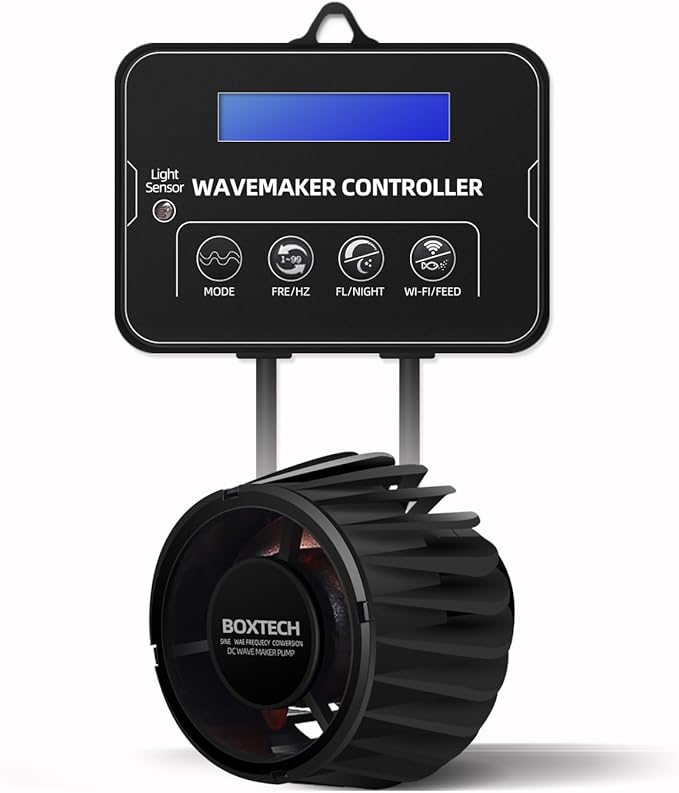 2100 GPH Wave Maker for Aquarium, Ultra Quiet DC 24V Fish Tank Powerhead with Strong Magnet Suction Base, Circulation Water Pump Wavemaker with Controller and LED Display for 30-70 Gallon Tank