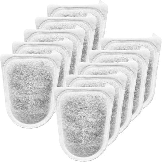 10 Pack Large Replace Filter Cartridge for Whisper EX Filter, Fish Tank Carbon Filter Cartridges for Aquarium, Compatible with Whisper EX30/EX45/EX70 Filters