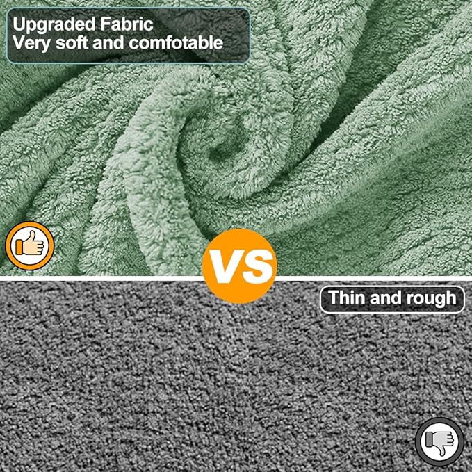 Giant Dog Bath Bubble, Quick Drying Super Absorbent Used for After Bathing, Warm Dog Towels, Adjustable Hoodies and Belts for Pet Dogs Bath Clothes Products(Green Jacquard, 6XL)