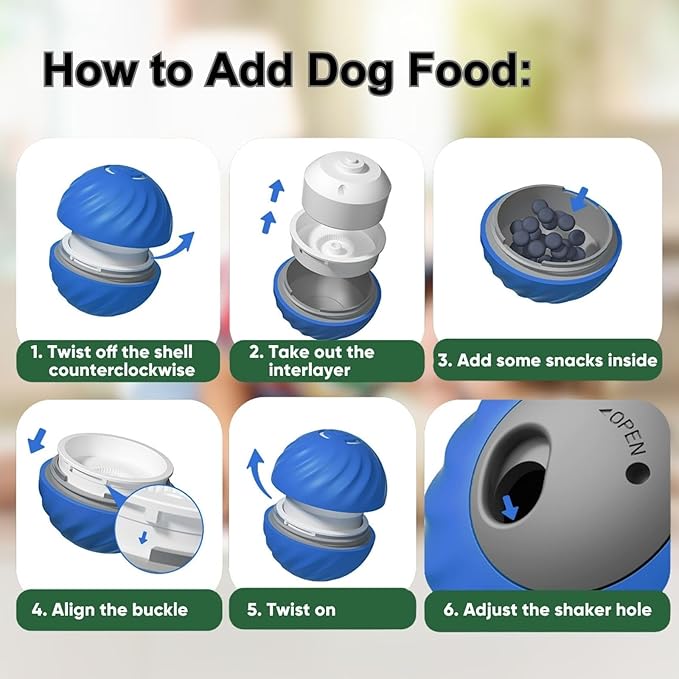 Zoomie Buddy 2.0, Zoomie Buddy for Dogs, 2 in 1 Smart Touch Interactive Dog Balls ＆ Pet Feeder, 2.83" Diameter, Suitable for Small/Medium Dogs, with Fruit Plush Cover (Blue, Pineapple)
