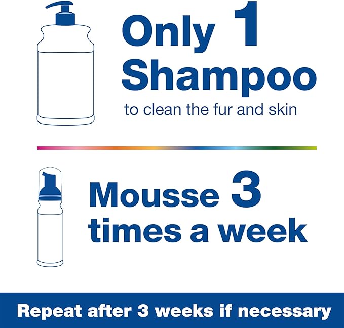Douxo S3 Pyo Mousse, Contains 3% Chlorhexidine & 0.5% Ophytrium, Antiseptic & Hydrating, for Bacterial or Yeast Skin Infections, for Dogs, 5.1 fl. oz. (150mL)