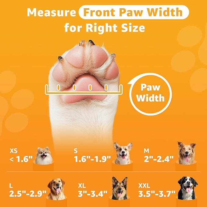 LOOBANI Dog Socks to Prevent Licking Paws - Dog Socks for Hardwood Floors Anti Slip for Traction Control - Dog Grippy Socks for Senior Dog Small Medium Large Dogs on Tile Floors, Black XXL