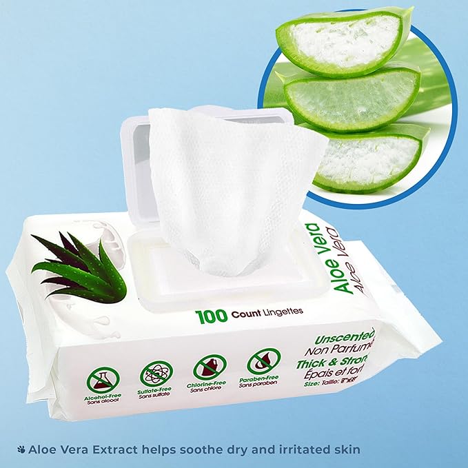 Best Pet Supplies Pet Wipes for Dogs - Dog Wipes Cleaning Deodorizing, for Coats, Ears, Paws - Hydrating, Aloe Vera, 400 Count.