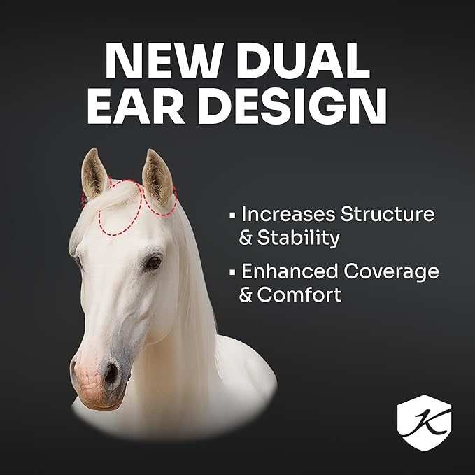 Kensington 90% UV Fly Mask CatchMask UViator - Without Ears & Forelock Freedom Web Trim Size: X.Large Color: 181 - Kentucky Blue