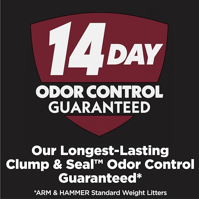 ARM & HAMMER Clump & Seal Platinum Clumping Cat Litter Odor Control, Multi-Cat, 14-Day Odor Control, Online Exclusive Formula, 27.5 Lbs
