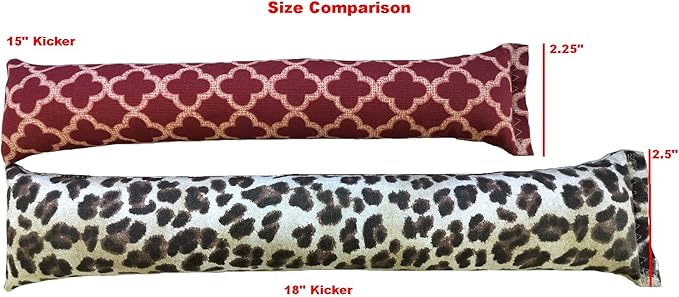 Extra Large 18" Catnip Kicker Toys/Kitty Kick Sticks/Cat-Nip Kick Sticks (Leopard) (Kickers Filled with 1 oz Premium Canadian Catnip)
