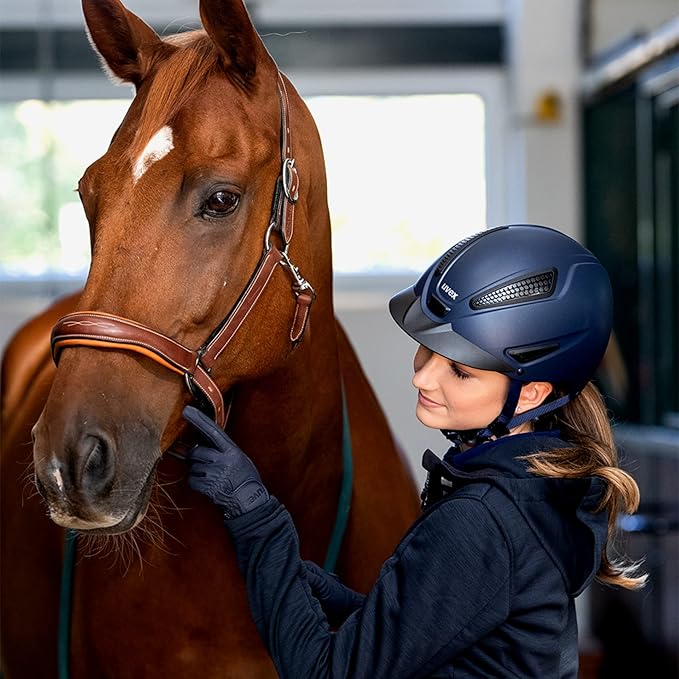 uvex perfexxion II Horse Riding Helmet for Women & Men, Anthracite - Adjustable & Excellent Ventilated Helmet