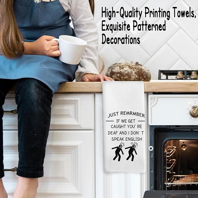 Sarcastic Bar Kitchen Bathroom Decor Towels - Funny Housewarming Kitchen Dish Towels Gift for Family Friends Colleagues, Funny Bathroom Hand Towels Decor 16″×24″