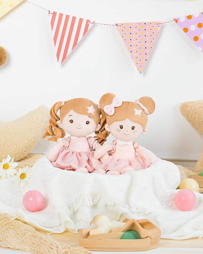 Soft Baby Doll Toys (12''), My First Baby Rag Doll for 1 Year-Old Girl Birthday Gift, Christmas Plush Toys Gift for Toddler Kids Infants -Princess Starlet