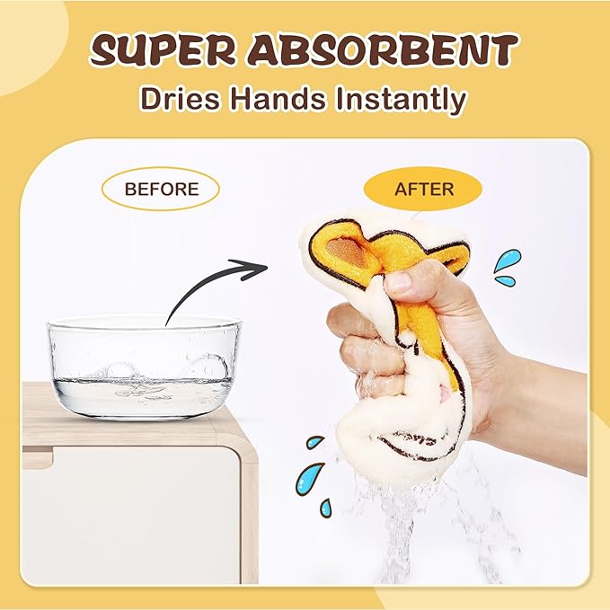 2 Pack Cat Hand Towels Set for Bathroom: Gifts for Kids Teens Cat Lovers Cute Pattern Kitchen Towels Drying Your Hands Pads - Kitty Gifts Hand Wiping Towels