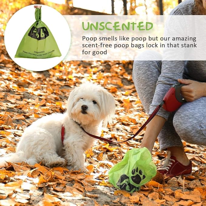 Dog Poop Bags Rolls 540 Count, Unscented Refill Rolls, 9" X 13" Doggie Poop Bags, Dog Waste Bags BY PobbY