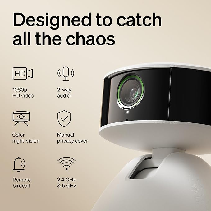 PETLIBRO 2-Packs AI Pet Camera Indoor with Phone app, Multi-Pet Recognition & AI Summary, 360° Auto Tracking Night Vision Cat cam Dog cam, [One Dog Camera Requires One Subscription]