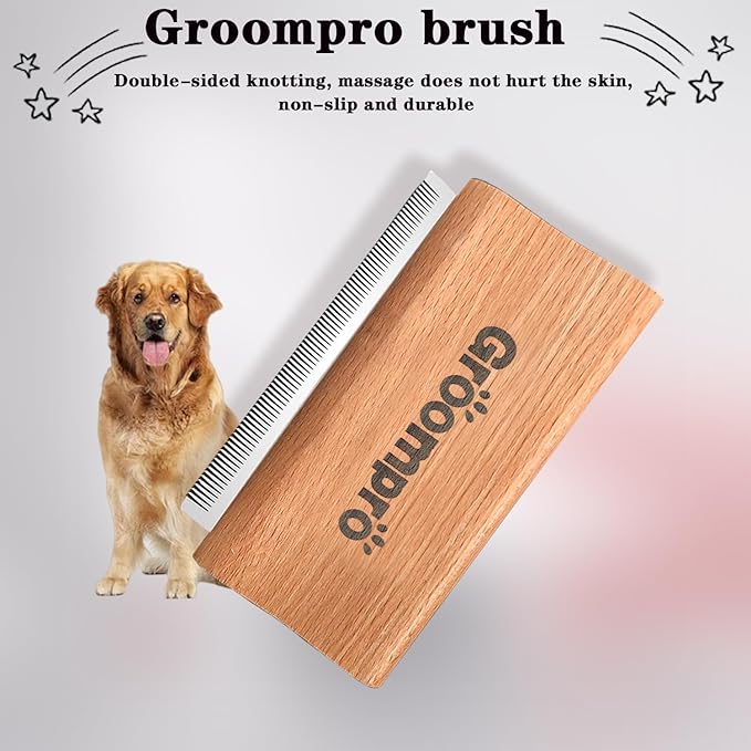 Groompro Deshedding Brush, Dog Brush for Shedding, Zen Brush for Cats,Cat Brushes Dog Brus Pet Hair Removal Tool, Painlessly Remove for Short & Long Hair(L(5.3 inch))