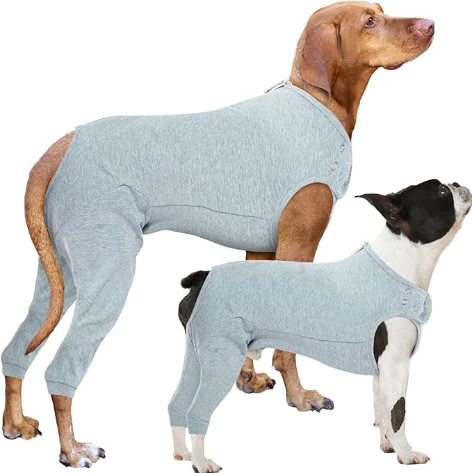 Nanaki Dog Wound Care Shirt, Leg Sleeves to Stop Licking Rear Leg and Abdomen, Surgery Suit for Female Spay, Onesie for Surgery Female, Surgical Recovery Suit Wound Heal Clothes