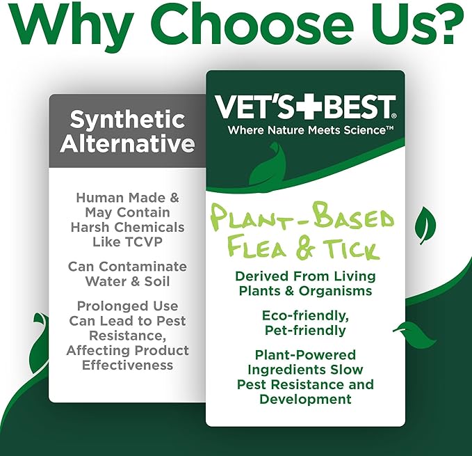 Vet's Best Natural Flea & Tick Home Spray for Cats – Cotton Spice Scented Indoor Pest Control Mist – Natural Flea Prevention with Certified Plant-Based Ingredients – 96 oz Refill – Made in USA