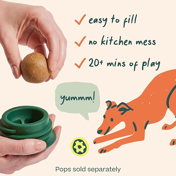 WOOF Pupsicle - Long-Lasting Interactive Dog Toy to Keep Your Pup Busy and Distracted - Safe for Dogs - Low-Mess Design - Dog Toys for Small Dogs 10-25 lbs